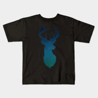 Shooting star cosmic deer Kids T-Shirt